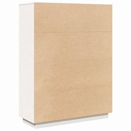Visoka ploča bijela 89x34x116,5 cm puno drvo bor - Bijela 1 Cijena