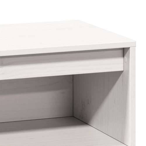 Visoka ploča bijela 89x34x116,5 cm puno drvo bor - Bijela 1 Cijena