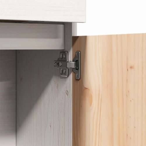 Visoka ploča bijela 89x34x116,5 cm puno drvo bor - Bijela 1 Cijena