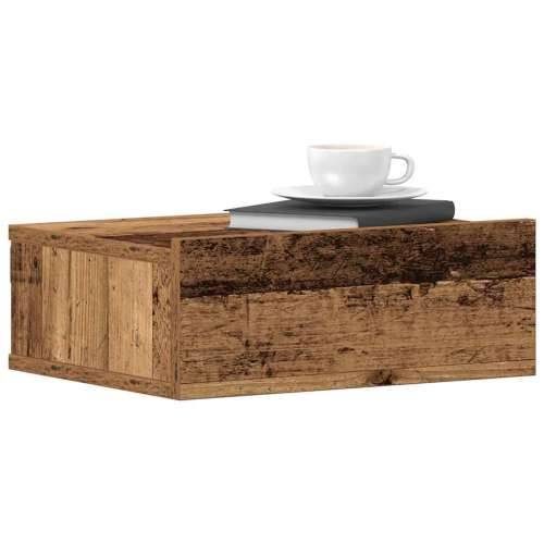 Plutajući noćni ormarić staro drvo 40x32x15cm konstruirano drvo - Staro drvo 1 Cijena