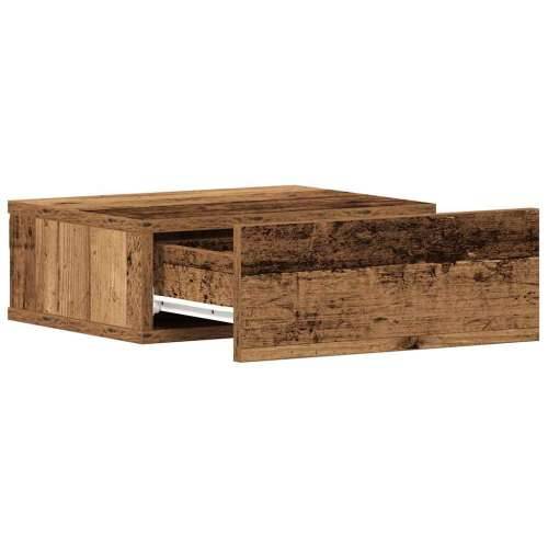 Plutajući noćni ormarić staro drvo 40x32x15cm konstruirano drvo - Staro drvo 1 Cijena