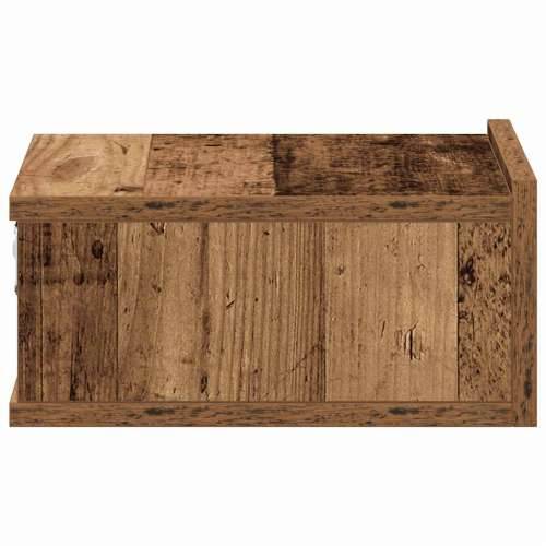 Plutajući noćni ormarić staro drvo 40x32x15cm konstruirano drvo - Staro drvo 1 Cijena