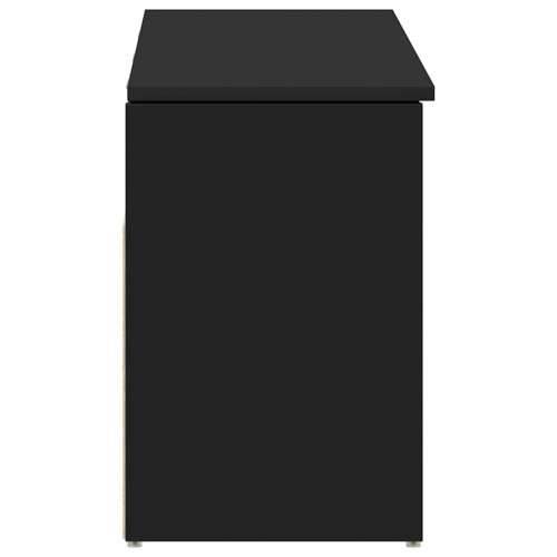 Klupa za cipele crna 102x30,5x45 cm izrađeno drvo - Crna 1 Cijena