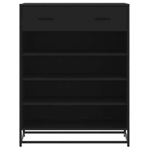 Ormarić za cipele crni 75x38x97,5 cm Konstruirano drvo i metal - Crna 1 Cijena