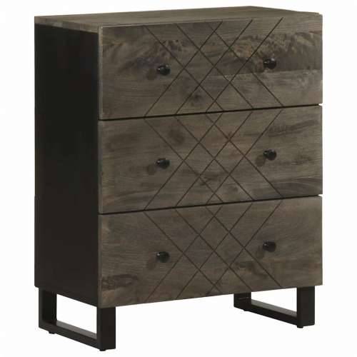 Komoda od 3 komada crna 60x33x75 cm Puno drvo Mango Cijena
