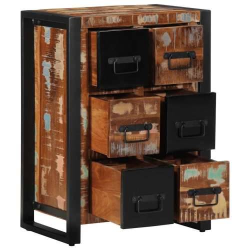 Komoda 50x35x70 cm Obrađeno puno drvo - Crna i smeđa 1 masivno obnovljeno drvo Cijena