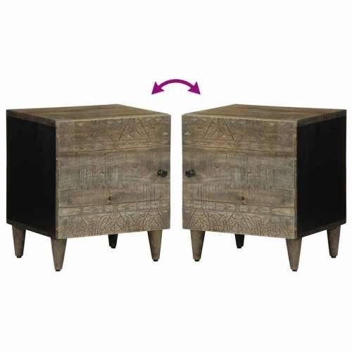 Noćni ormarići 2 kom svijetlo sivi 40x33x46 cm Puno drvo Mango - 2 Cijena