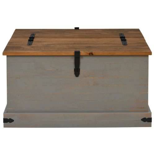 Škrinja za pohranu HALDEN siva 91x91x47 cm puno drvo bor - Siva 1 Cijena