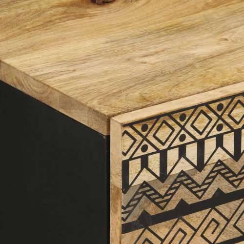 Krevetni ormarići 2 kom crni 40x33,5x46cm puno grubo drvo mango - 2 Cijena