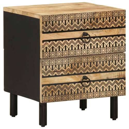 Krevetni ormarići 2 kom crni 40x33,5x46cm puno grubo drvo mango - 2 Cijena