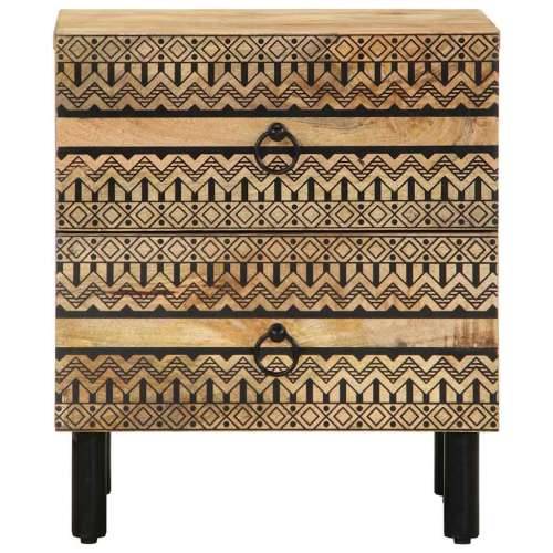 Krevetni ormarići 2 kom crni 40x33,5x46cm puno grubo drvo mango - 2 Cijena
