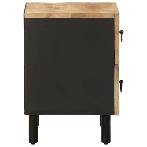 Krevetni ormarići 2 kom crni 40x33,5x46cm puno grubo drvo mango - 2 Cijena