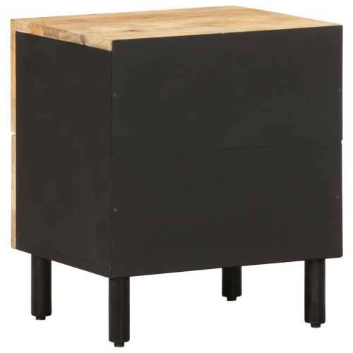 Krevetni ormarići 2 kom crni 40x33,5x46cm puno grubo drvo mango - 2 Cijena