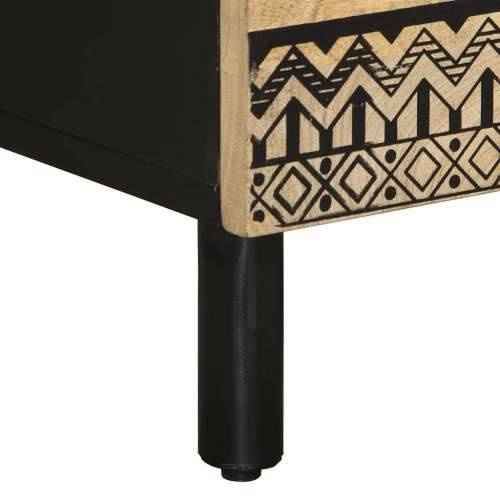 Krevetni ormarići 2 kom crni 40x33,5x46cm puno grubo drvo mango - 2 Cijena