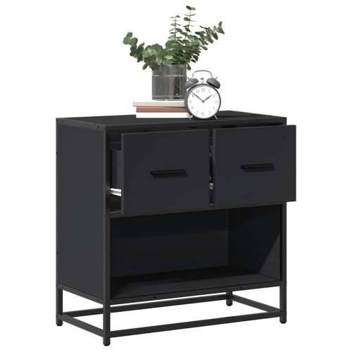 Noćni ormarić crni 60x31x60 cm Konstruirano drvo i metal - Crna 1 Cijena