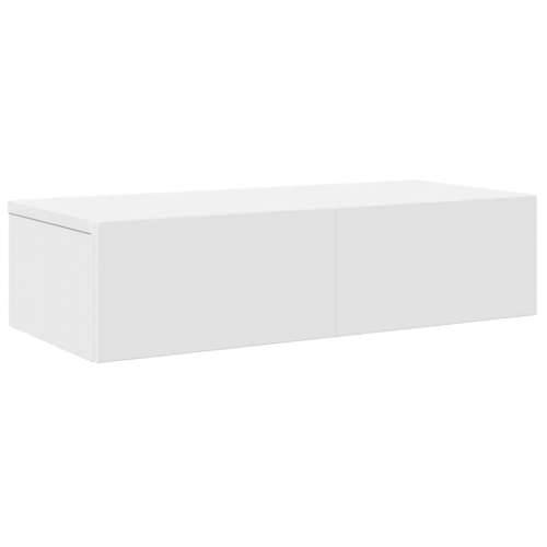 Zidna polica s ladicama bijela 60x26,5x15 cm izrađeno drvo - Bijela 60 x 26.5 x 15 cm 1 Cijena