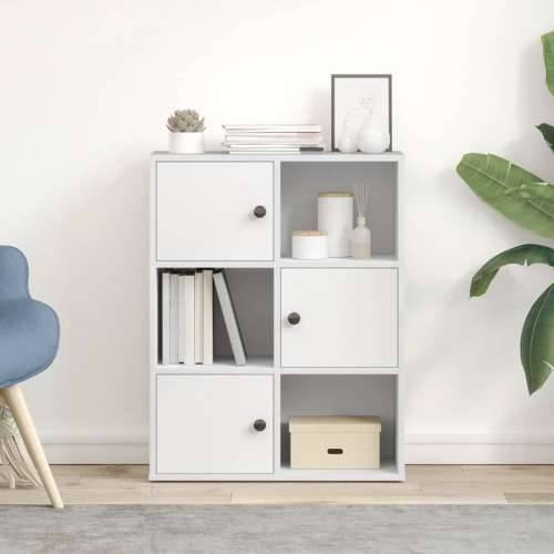Polica za knjige bijela 60x24x76,5 cm izrađeno drvo - Bijela 1 76.5 cm 60 cm Cijena