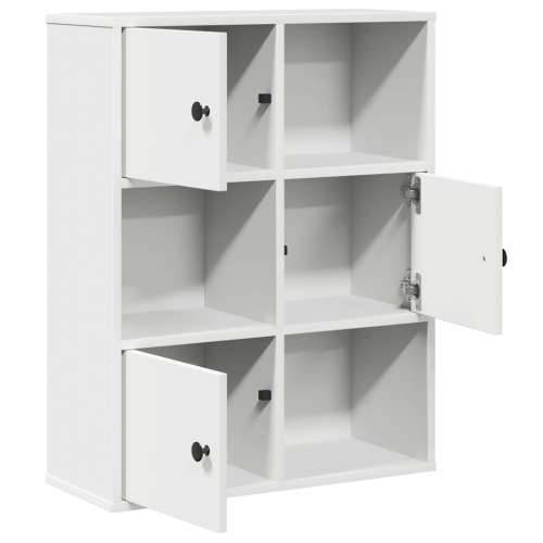Polica za knjige bijela 60x24x76,5 cm izrađeno drvo - Bijela 1 76.5 cm 60 cm Cijena