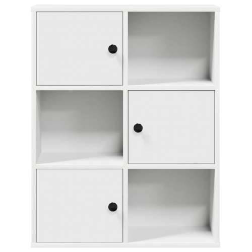 Polica za knjige bijela 60x24x76,5 cm izrađeno drvo - Bijela 1 76.5 cm 60 cm Cijena