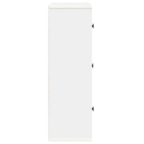 Polica za knjige bijela 60x24x76,5 cm izrađeno drvo - Bijela 1 76.5 cm 60 cm Cijena