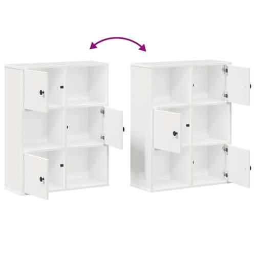 Polica za knjige bijela 60x24x76,5 cm izrađeno drvo - Bijela 1 76.5 cm 60 cm Cijena