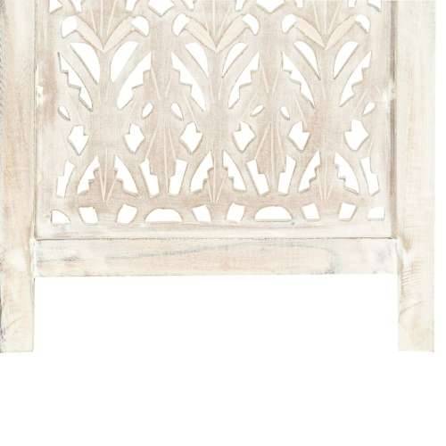 Sobna pregrada s 5 panela bijela 200x165 cm masivno drvo manga Cijena