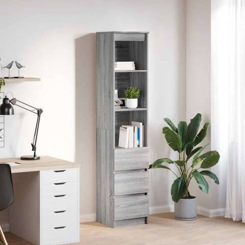 Visoka ploča siva Sonoma 37,5x35x180 cm izrađeno drvo - Sivi hrast sonoma 1 Cijena