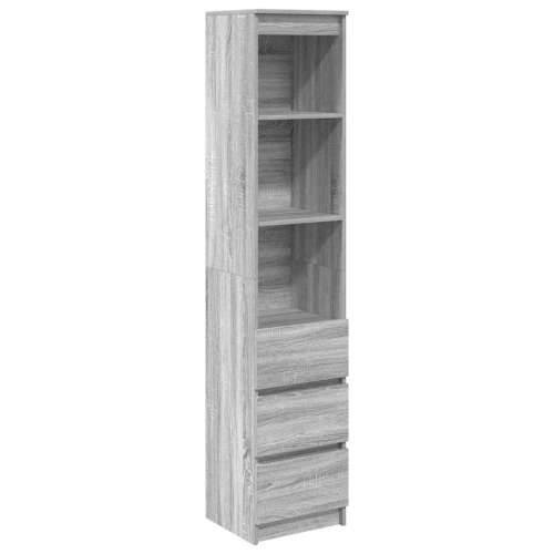 Visoka ploča siva Sonoma 37,5x35x180 cm izrađeno drvo - Sivi hrast sonoma 1 Cijena