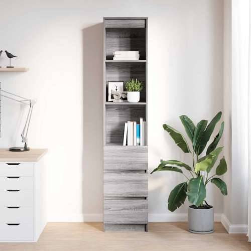 Visoka ploča siva Sonoma 37,5x35x180 cm izrađeno drvo - Sivi hrast sonoma 1 Cijena
