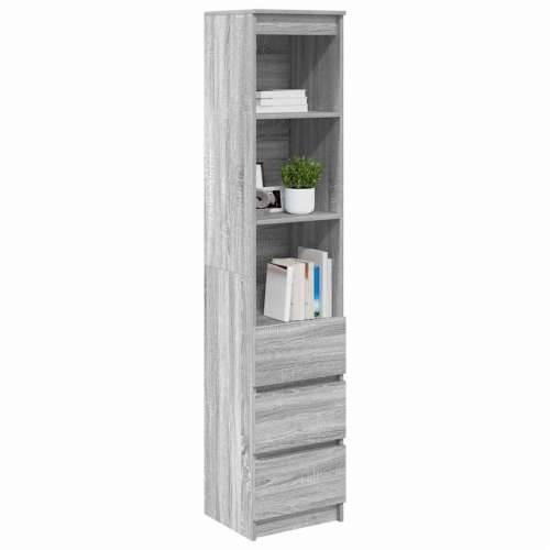 Visoka ploča siva Sonoma 37,5x35x180 cm izrađeno drvo - Sivi hrast sonoma 1 Cijena