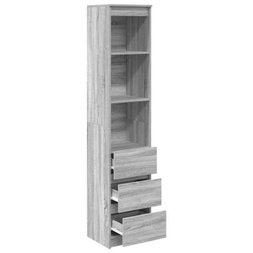 Visoka ploča siva Sonoma 37,5x35x180 cm izrađeno drvo - Sivi hrast sonoma 1 Cijena