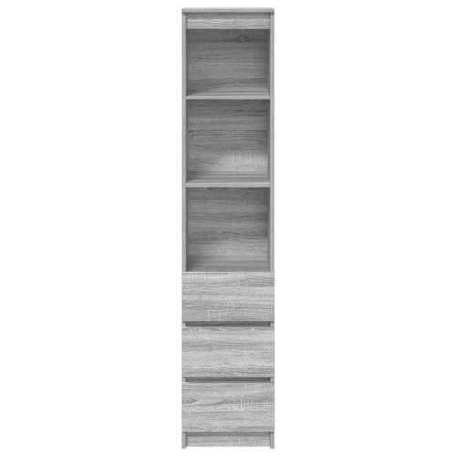 Visoka ploča siva Sonoma 37,5x35x180 cm izrađeno drvo - Sivi hrast sonoma 1 Cijena