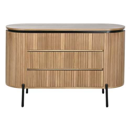 Komoda Home ESPRIT Crna Prirodno Metal Paulovnija 110 x 39 x 72 cm Cijena