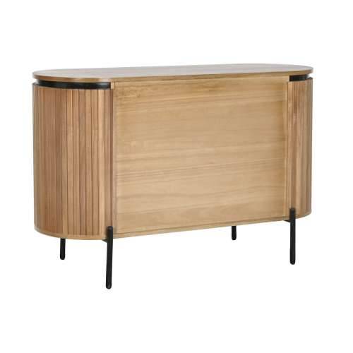 Komoda Home ESPRIT Crna Prirodno Metal Paulovnija 110 x 39 x 72 cm Cijena