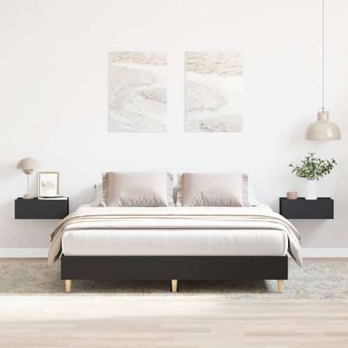 Okvir kreveta bez madraca crni 150x200 cm konstruirano drvo - Crna 150 x 200 cm Cijena