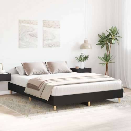 Okvir kreveta bez madraca crni 150x200 cm konstruirano drvo - Crna 150 x 200 cm Cijena