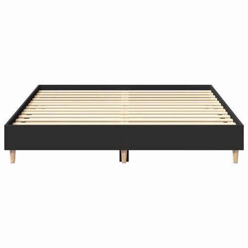 Okvir kreveta bez madraca crni 150x200 cm konstruirano drvo - Crna 150 x 200 cm Cijena
