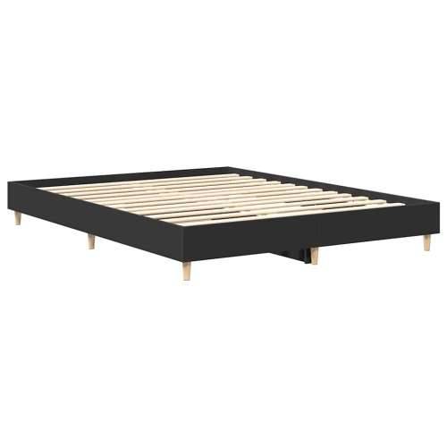 Okvir kreveta bez madraca crni 150x200 cm konstruirano drvo - Crna 150 x 200 cm Cijena