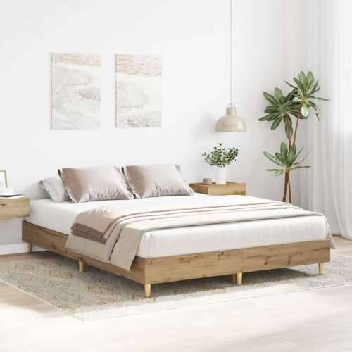 Okvir kreveta bez madraca boja hrasta artisan 150x200 cm - artisian oak 150 x 200 cm Cijena
