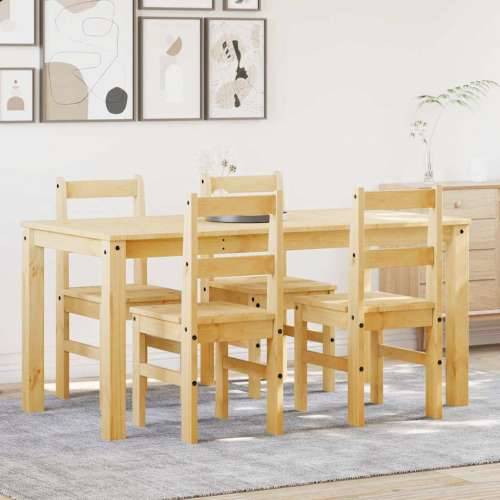 5-dijelni blagovaonski set Panama od masivne borovine - Prirodna 160 cm 4x stolica 1 Cijena