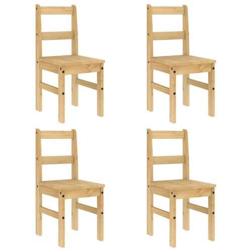 5-dijelni blagovaonski set Panama od masivne borovine - Prirodna 160 cm 4x stolica 1 Cijena