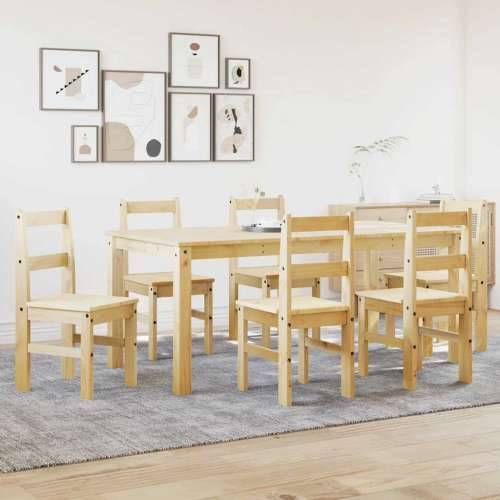 7-dijelni blagovaonski set Panama od masivne borovine - Prirodna 180 cm 6x stolica 1 Cijena