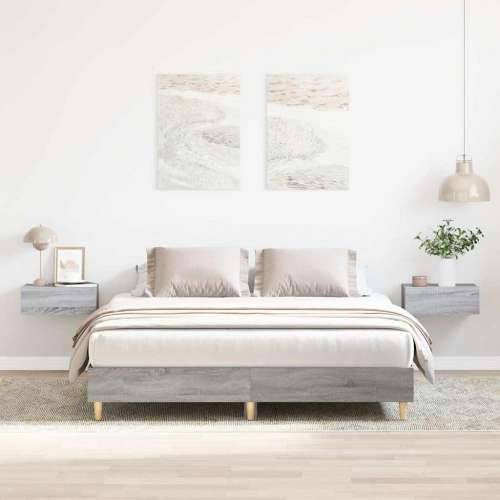 Okvir kreveta bez madraca 150x200 cm konstruiranog drva - Sivi hrast sonoma 150 x 200 cm Cijena