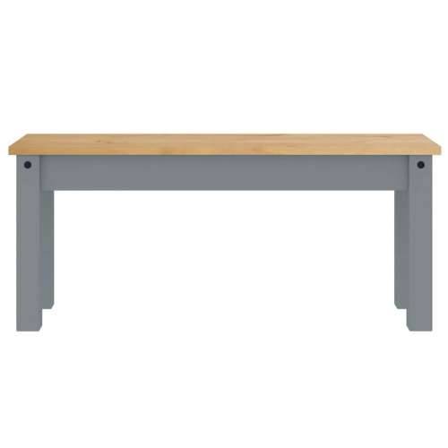 4-dijelni blagovaonski set Panama od masivne borovine - Siva 160 cm klupa + 2x stolica 1 Cijena