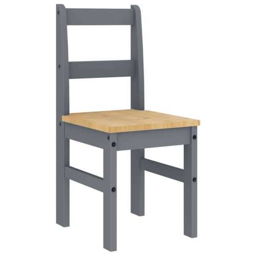 5-dijelni blagovaonski set Panama od masivne borovine sivi - Siva 160 cm 4x stolica 1 Cijena