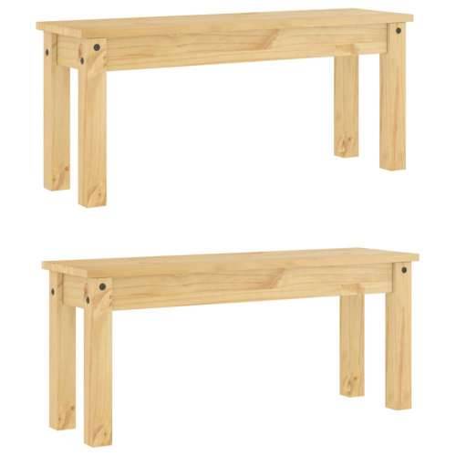 3-dijelni blagovaonski set Panama od masivne borovine - Prirodna 180 cm 2x klupa 1 Cijena