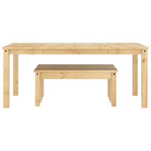 3-dijelni blagovaonski set Panama od masivne borovine - Prirodna 180 cm 2x klupa 1 Cijena