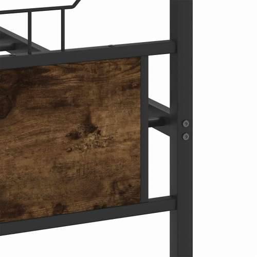 Metalni okvir kreveta bez madraca boja hrasta 160x200 cm - Dimljeni hrast 160 x 200 cm s uzglavljem i podnožjem Cijena