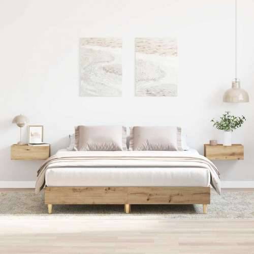 Okvir kreveta bez madraca boja hrasta artisan 140x200 cm - artisian oak 140 x 200 cm Cijena