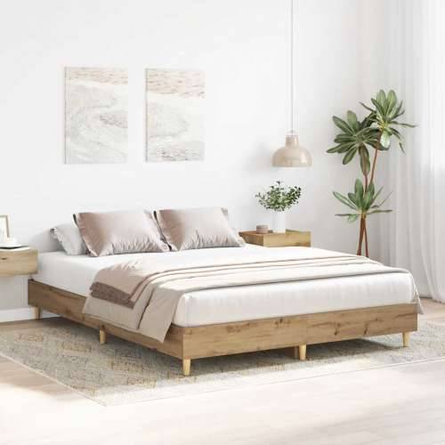 Okvir kreveta bez madraca boja hrasta artisan 140x200 cm - artisian oak 140 x 200 cm Cijena